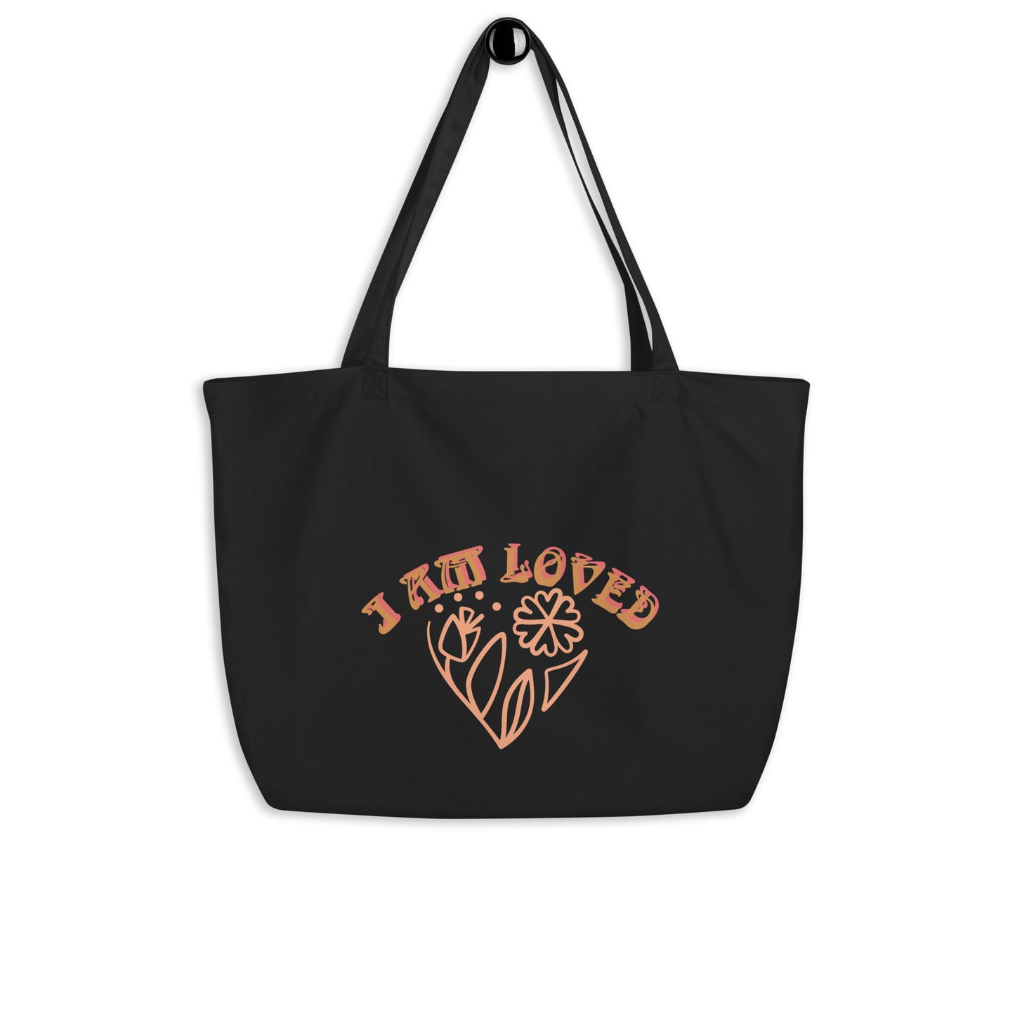 I AM LOVED Large organic tote bag