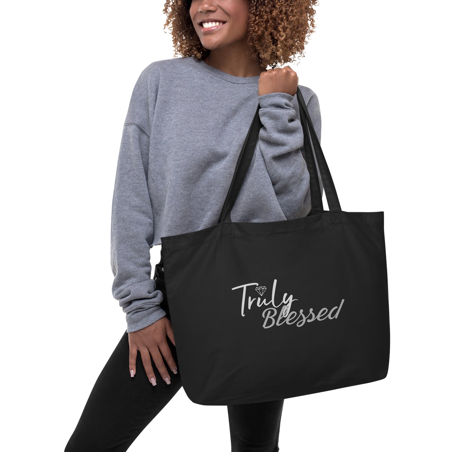 TRULY BLESSED Large organic tote bag