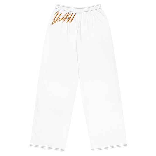 YAH unisex wide-leg pants + flame
